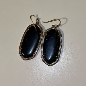 Kendra Scott Elle Earrings - black with subtle sparkle